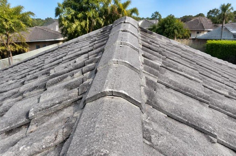 Illustrative roof repair after work