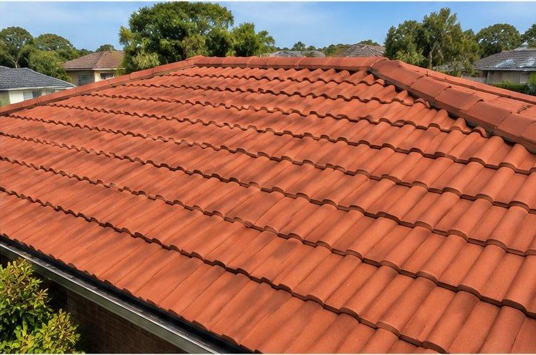 Illustrative roof restoration after work